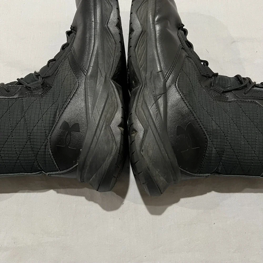 Under Armour Mens Black Stellar G2 3024946-100 Lace Up Tactical Boots Size 10